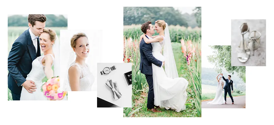 Hochzeit in Solingen Brautpaar Fotos in der Natur